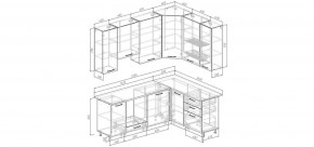 Кухонный гарнитур Умбра 2200*1600 h950 (Стол. 38мм) в Советском - sovetskiy.mebel24.online | фото 2