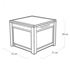 Квадратный сундук Cube Rattan 208 л в Советском - sovetskiy.mebel24.online | фото 5