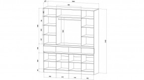 ЛЕНОРА Спальный гарнитур (модульный) графит в Советском - sovetskiy.mebel24.online | фото 9