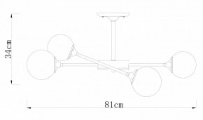 Люстра на штанге Arte Lamp Marco A2703PL-6SG в Советском - sovetskiy.mebel24.online | фото 2