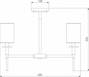 Люстра на штанге Eurosvet Brielle 60132/6 латунь в Советском - sovetskiy.mebel24.online | фото 4