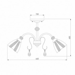 Люстра на штанге Eurosvet Floranse 30155/5 античная бронза в Советском - sovetskiy.mebel24.online | фото 3