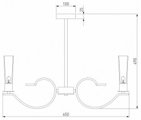 Люстра на штанге Eurosvet Rosher 60141/6 хром в Советском - sovetskiy.mebel24.online | фото 2