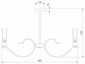 Люстра на штанге Eurosvet Rosher 60141/8 латунь в Советском - sovetskiy.mebel24.online | фото 2