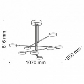 Люстра на штанге Maytoni Fad MOD070PL-L48B3K в Советском - sovetskiy.mebel24.online | фото 8