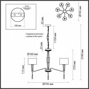 Люстра на штанге Odeon Light Latte 5403/7 в Советском - sovetskiy.mebel24.online | фото 8