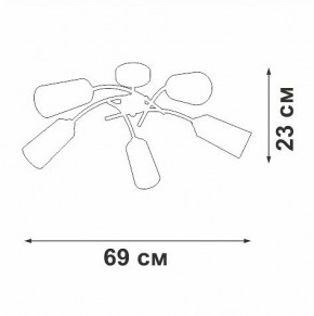 Люстра на штанге Vitaluce V2850 V2850-1/5PL в Советском - sovetskiy.mebel24.online | фото 5