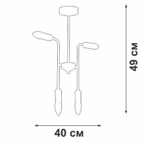 Люстра на штанге Vitaluce V3022 V3022-1/4PL в Советском - sovetskiy.mebel24.online | фото 2