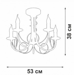 Люстра на штанге Vitaluce V3035 V3035-0/5PL в Советском - sovetskiy.mebel24.online | фото 3