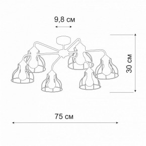 Люстра на штанге Vitaluce V3102 V3102-0/6PL в Советском - sovetskiy.mebel24.online | фото 2