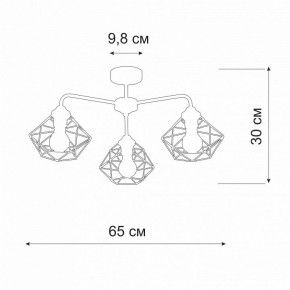 Люстра на штанге Vitaluce V4258 V4258-0/3PL в Советском - sovetskiy.mebel24.online | фото 2