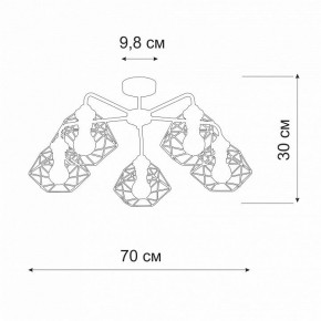Люстра на штанге Vitaluce V4258 V4258-0/5PL в Советском - sovetskiy.mebel24.online | фото 2