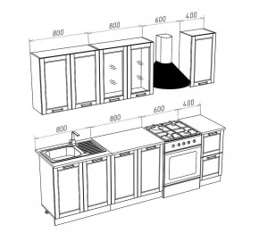 МИЛАНО Кухонный гарнитур 2,0 м Компоновка №1 (Орех) в Советском - sovetskiy.mebel24.online | фото 3