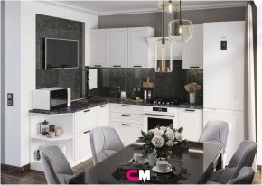 Модульная кухня Альфа холст белый в Советском - sovetskiy.mebel24.online | фото 1