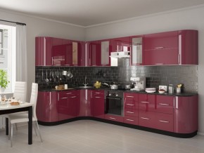 Модульная кухня Танго бордо в Советском - sovetskiy.mebel24.online | фото 1