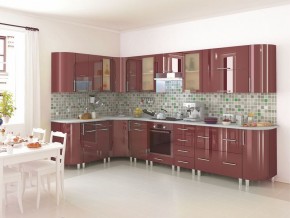 Модульная кухня Танго бордо в Советском - sovetskiy.mebel24.online | фото 4