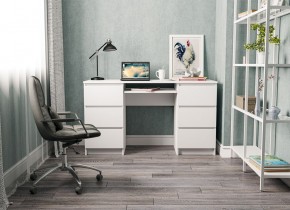 МОРИ МС-2 Стол 6 ящиков (белый) в Советском - sovetskiy.mebel24.online | фото