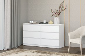 МС "Хилтон" Комод №5 1400 (6 ящ.) белый текстурный в Советском - sovetskiy.mebel24.online | фото