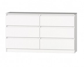 МС "Хилтон" Комод №5 1400 (6 ящ.) Белый текстурный в Советском - sovetskiy.mebel24.online | фото