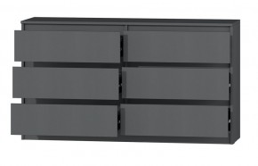МС "Хилтон" Комод №5 1400 (6 ящ.) графит в Советском - sovetskiy.mebel24.online | фото 3