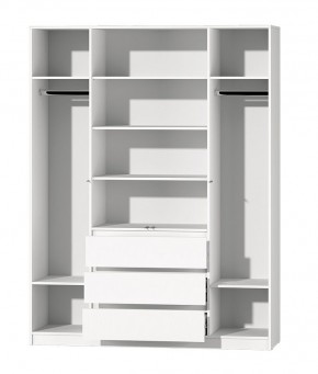 МС "Хилтон" Шкаф №1 1600 (Белый текстурный) в Советском - sovetskiy.mebel24.online | фото 3