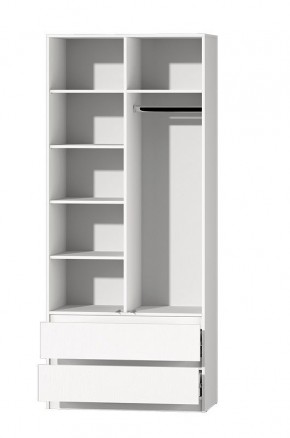 МС "Хилтон" Шкаф №3 900 (Белый текстурный) в Советском - sovetskiy.mebel24.online | фото 3