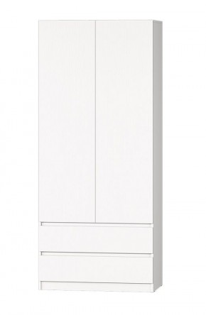 МС "Хилтон" Шкаф №3 900 (Белый текстурный) в Советском - sovetskiy.mebel24.online | фото