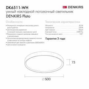 Накладной светильник Denkirs PLATO DK6511-WH/1 в Советском - sovetskiy.mebel24.online | фото 10