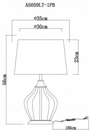 Настольная лампа декоративная Arte Lamp Baymont A5059LT-1PB в Советском - sovetskiy.mebel24.online | фото 3