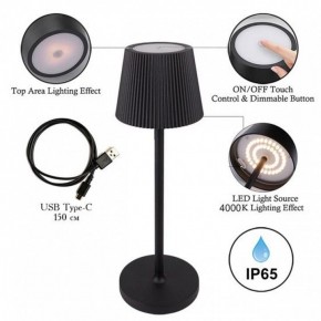 Настольная лампа декоративная Arte Lamp Fuyue A1616LT-1BK в Советском - sovetskiy.mebel24.online | фото 3