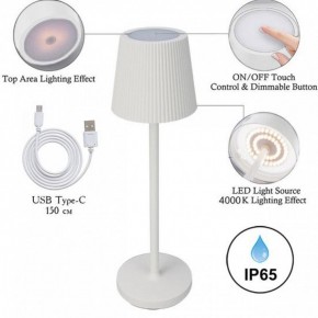 Настольная лампа декоративная Arte Lamp Fuyue A1616LT-1WH в Советском - sovetskiy.mebel24.online | фото 3