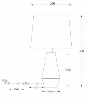 Настольная лампа декоративная Maytoni Calvin Table Z181-TL-01-B в Советском - sovetskiy.mebel24.online | фото 2