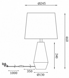 Настольная лампа декоративная Maytoni Calvin Table Z181-TL-01-W в Советском - sovetskiy.mebel24.online | фото 2