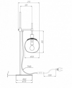Настольная лампа декоративная Maytoni Erich MOD221-TL-01-G в Советском - sovetskiy.mebel24.online | фото 3
