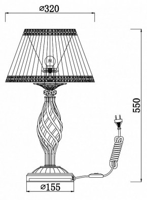 Настольная лампа декоративная Maytoni Grace RC247-TL-01-R в Советском - sovetskiy.mebel24.online | фото 3