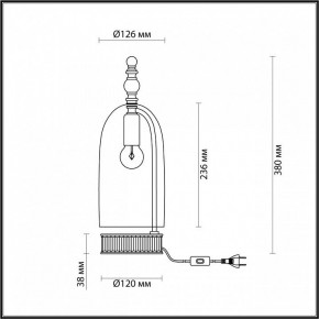 Настольная лампа декоративная Odeon Light Bell 4892/1T в Советском - sovetskiy.mebel24.online | фото 6