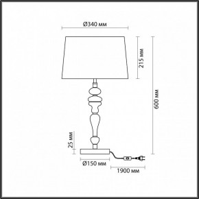 Настольная лампа декоративная Odeon Light Homi 5040/1T в Советском - sovetskiy.mebel24.online | фото 4