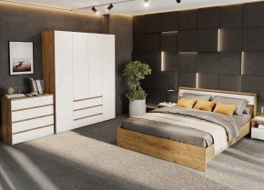 НЕКСТ 1 Спальня (Дуб Золотой/Белый) в Советском - sovetskiy.mebel24.online | фото