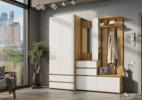 НЕКСТ 1 Вешалка с зеркалом + Шкаф 2-х ств. с ящиками в Советском - sovetskiy.mebel24.online | фото