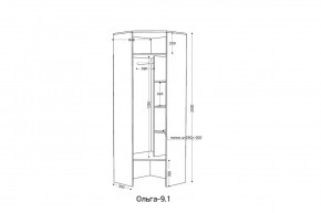 ОЛЬГА 9.1 Шкаф угловой без зеркала в Советском - sovetskiy.mebel24.online | фото 2