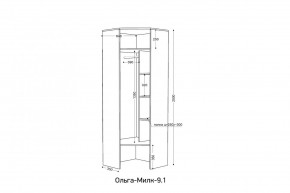 ОЛЬГА-МИЛК 9.1 Шкаф угловой без зеркала в Советском - sovetskiy.mebel24.online | фото 2