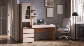 ПИФАГОР Стол компьютерный (дуб вотан/кашемир) в Советском - sovetskiy.mebel24.online | фото