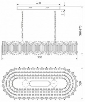 Подвесная люстра Bogate-s Chaleur 423/1 в Советском - sovetskiy.mebel24.online | фото 5