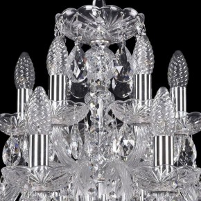 Подвесная люстра Bohemia Ivele Crystal 1402 1402/12+6/240/Ni в Советском - sovetskiy.mebel24.online | фото 4