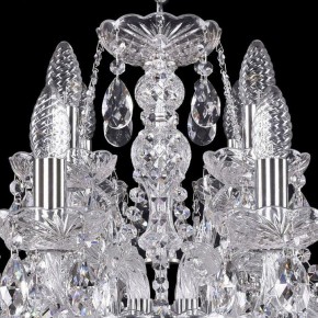 Подвесная люстра Bohemia Ivele Crystal 1411 1411/8+4/195/Ni в Советском - sovetskiy.mebel24.online | фото 4