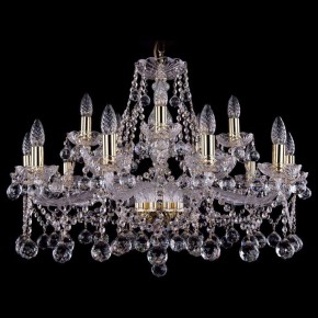 Подвесная люстра Bohemia Ivele Crystal 1413 1413/10+5/300/G/Balls в Советском - sovetskiy.mebel24.online | фото