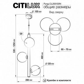 Подвесная люстра Citilux Рунд CL205130N в Советском - sovetskiy.mebel24.online | фото 6
