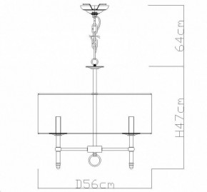 Подвесная люстра Divinare Candela 1162/01 LM-5 в Советском - sovetskiy.mebel24.online | фото 4