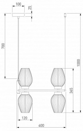 Подвесная люстра Eurosvet Alva 30183/4 латунь в Советском - sovetskiy.mebel24.online | фото 4