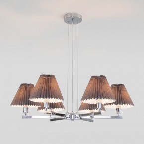 Подвесная люстра Eurosvet Peony 60136/6 хром/графит в Советском - sovetskiy.mebel24.online | фото 3